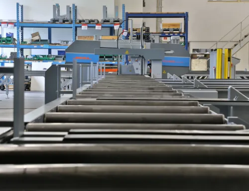 Material handling roller conveyors for MEBA saws | Feeding & removal